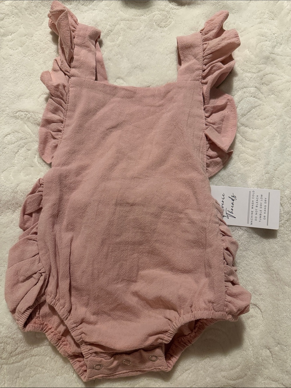 Reverie Threads Evelyn Romper in Blush Pink NWT 12/18m